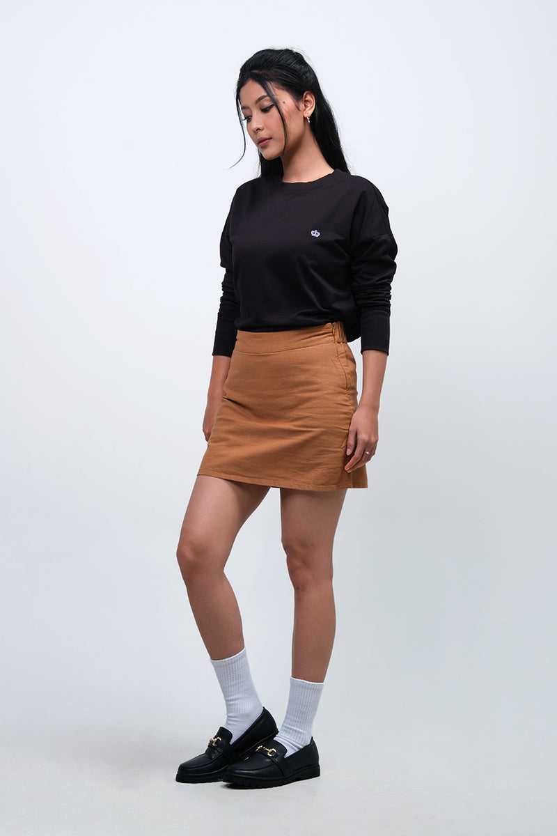 Rok Pendek Luna Medium Brown Online