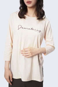 T-Shirt Lengan Panjang Maven Cream