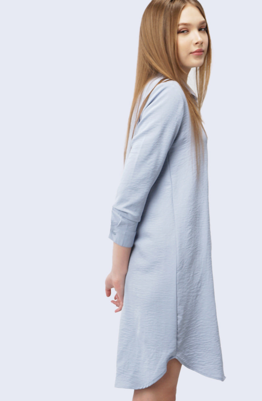 Dress Lengan Panjang Aisya Light Blue