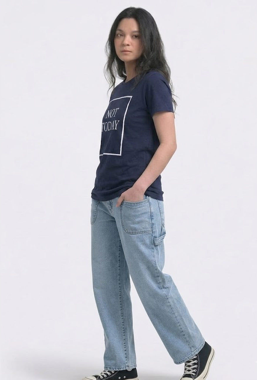 T-Shirt Lengan Pendek Chic Navy