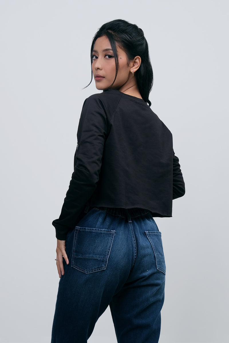 Sweater Ash Black Crop