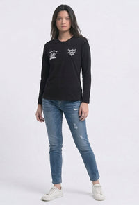 T-Shirt Lengan Panjang Mesh Black