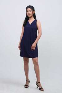 Dress Tanpa Lengan Sloane Navy Online