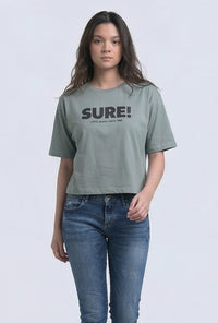T-Shirt Lengan Pendek Talia Dusty Green
