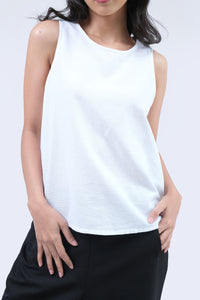 Blouse basic Tanpa Lengan Grachilla Offwhite