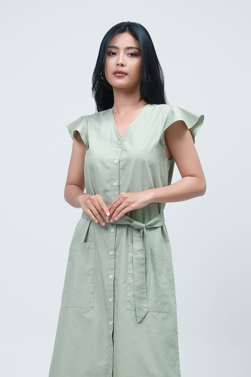 Dress Lengan Pendek Edlin Light Green Online