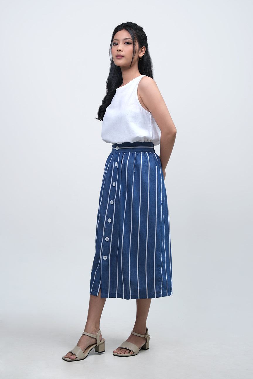 Rok Pendek Allura Navy White Online