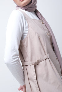 Dress Overall Yuke Beige Cream