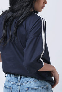 T-Shirt Lengan Pendek Nadlin Navy