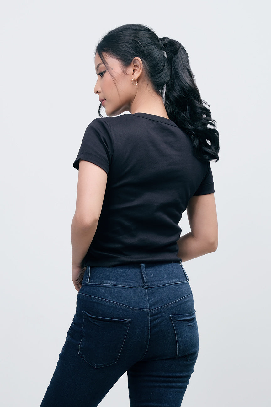 T-Shirt Lengan Pendek Cadence Black