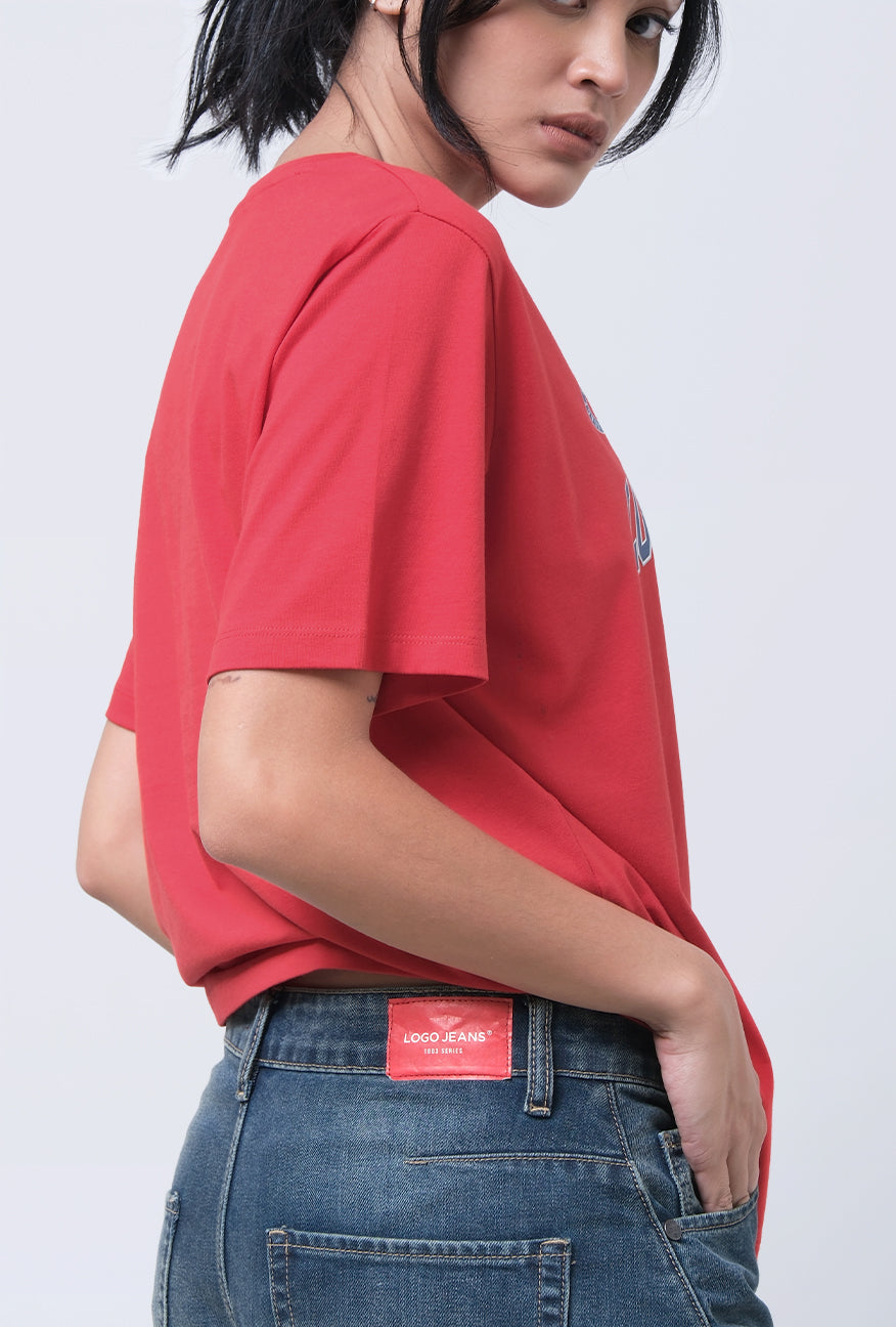 T-Shirt Lengan Pendek Aletta Red