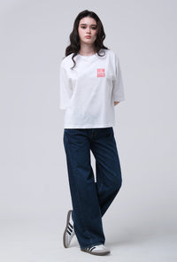 T-Shirt Lengan Pendek Maurine White