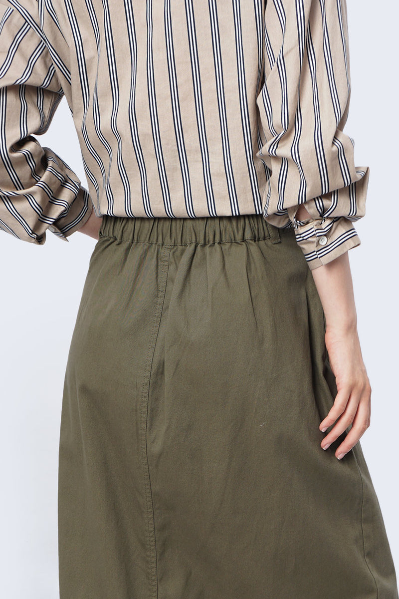 Rok Panjang Amabel Light Olive