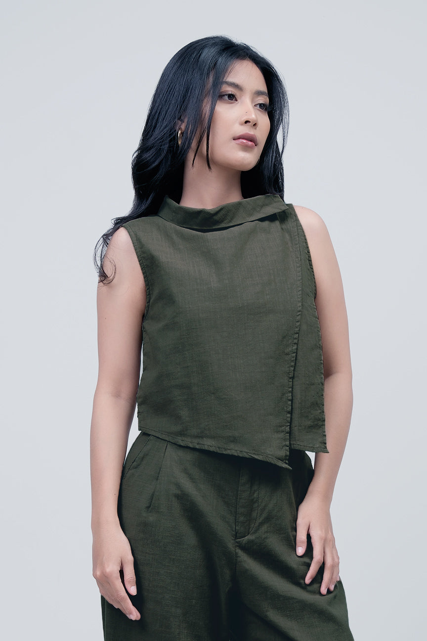 Kemeja Tanpa Lengan Enya Top Army
