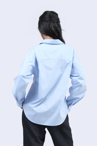 Kemeja Lengan Panjang Elysian Baby Blue