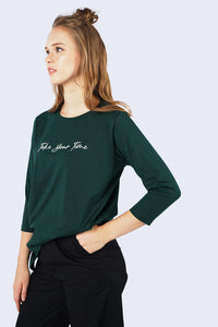 T-Shirt Lengan Panjang Kelby Dark Green