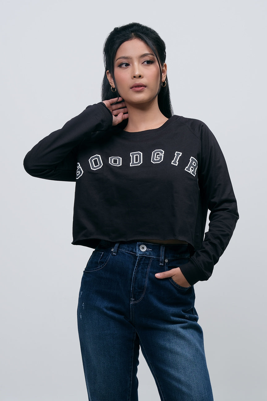 Sweater Ash Black Crop