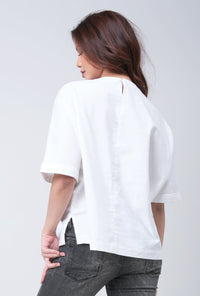 Kemeja Lengan Pendek Florence Offwhite