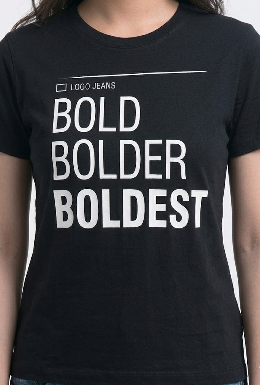 T-Shirt Lengan Pendek Stop Black