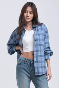 Kemeja Lengan Panjang Alanza 2.0 Blue Black