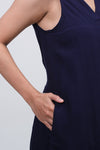Dress Tanpa Lengan Sloane Navy Online
