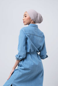 Dress Denim Lingga Medium Blue