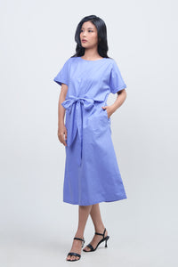 Dress Lengan Pendek Illaria Blue Online