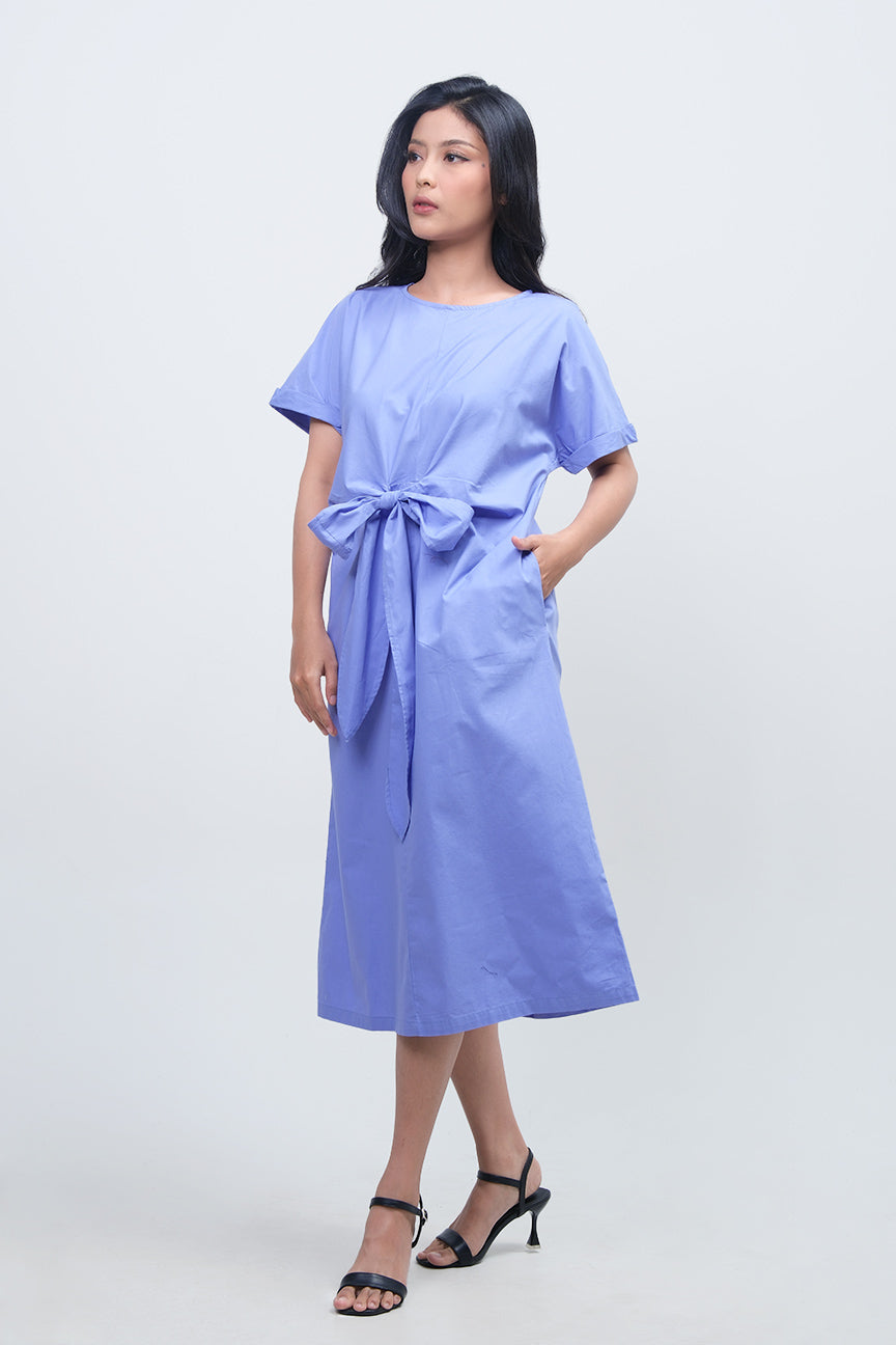 Dress Lengan Pendek Illaria Blue Online
