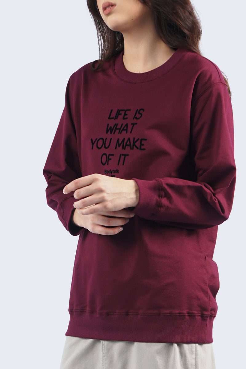 Sweater Lacey Maroon