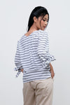 Kemeja Lengan Panjang Delilah White Black