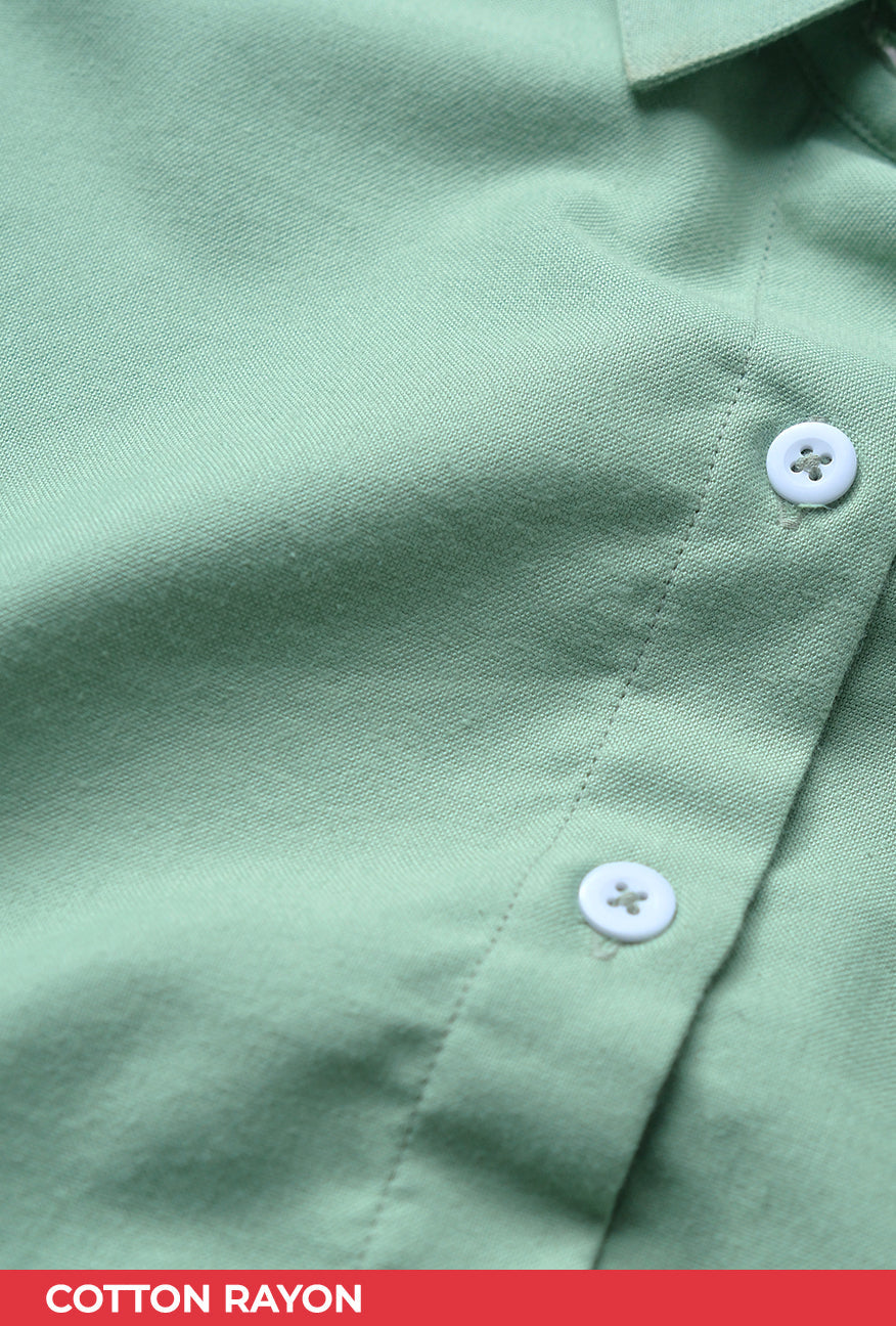 Kemeja Lengan Pendek Oryna Green Exclusive Online