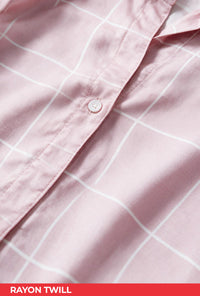 Kemeja Lengan Panjang Key Pink