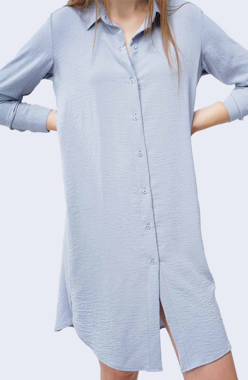 Dress Lengan Panjang Aisya Light Blue
