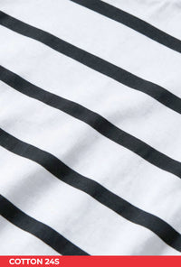 T-Shirt Lengan Pendek Kalene White Black