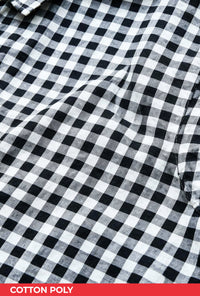 Kemeja Lengan Pendek Gwen Black White Exclusive Online