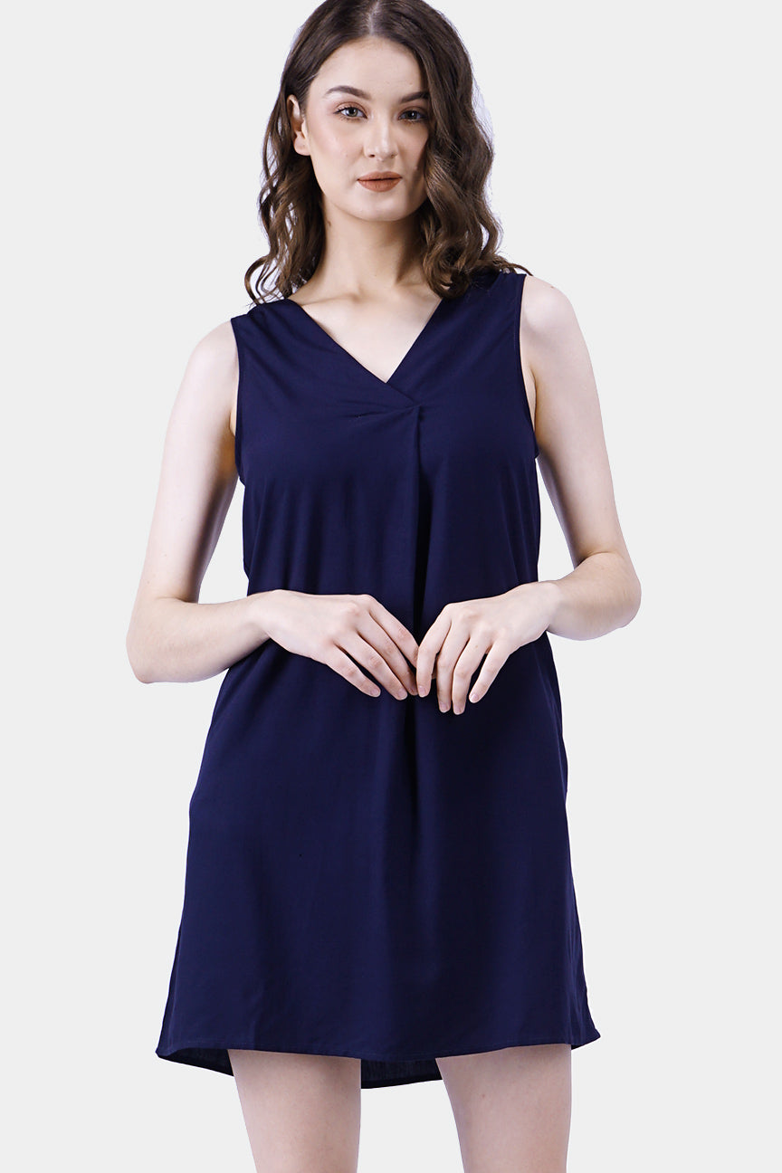 Dress Tanpa Lengan Sloane Navy Online