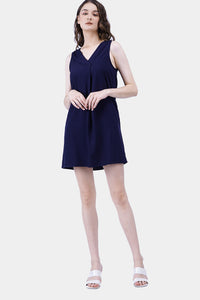 Dress Tanpa Lengan Sloane Navy Online