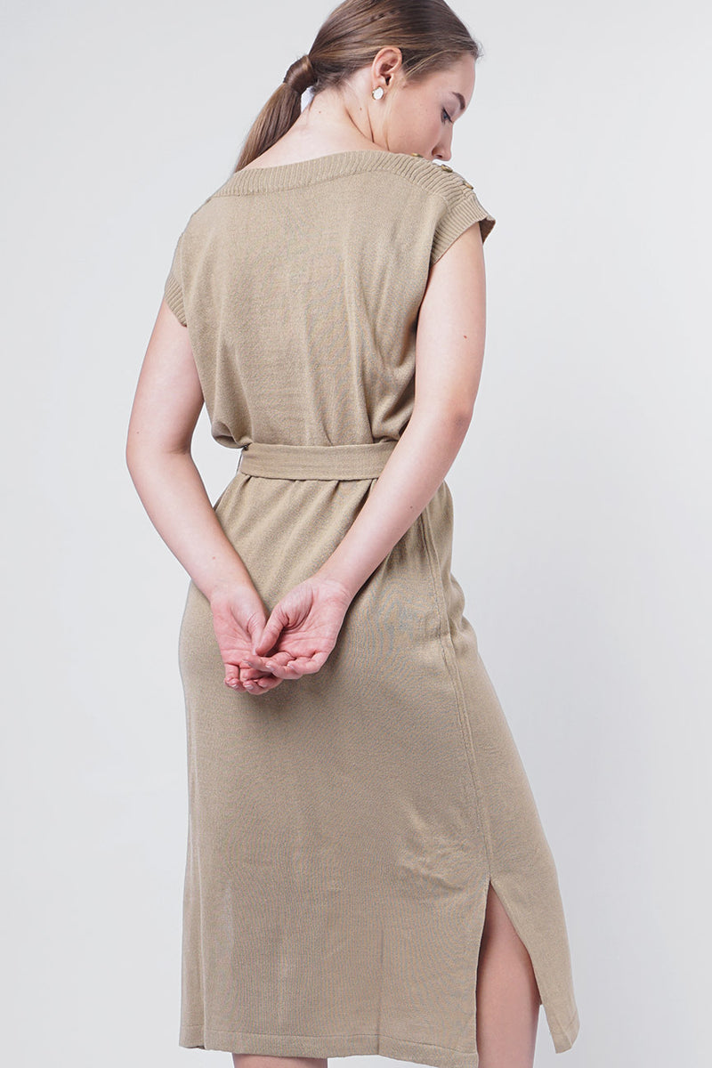 Dress Tanpa Lengan Barenca Khaki Online