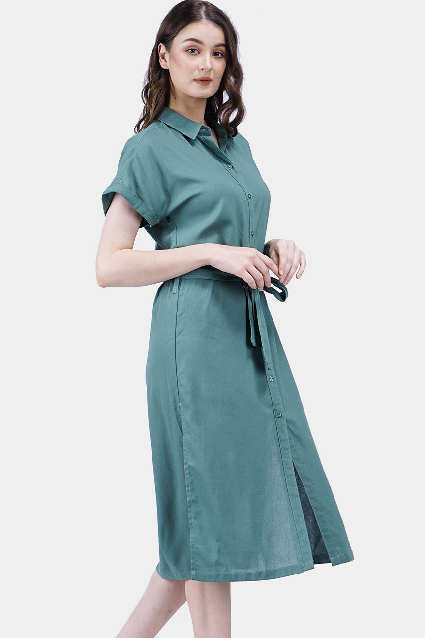Dress Lengan Pendek Mikasa Green Online