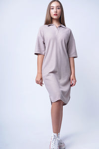 Dress Lengan Pendek Lessia Pink