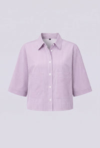 Kemeja Luna Purple White Exclusive Online