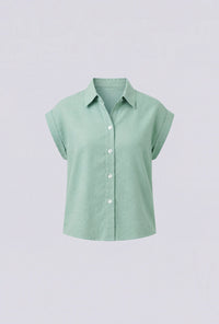 Kemeja Lengan Pendek Oryna Green Exclusive Online