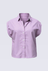 Kemeja Lengan Pendek Oryna Lavender Exclusive Online