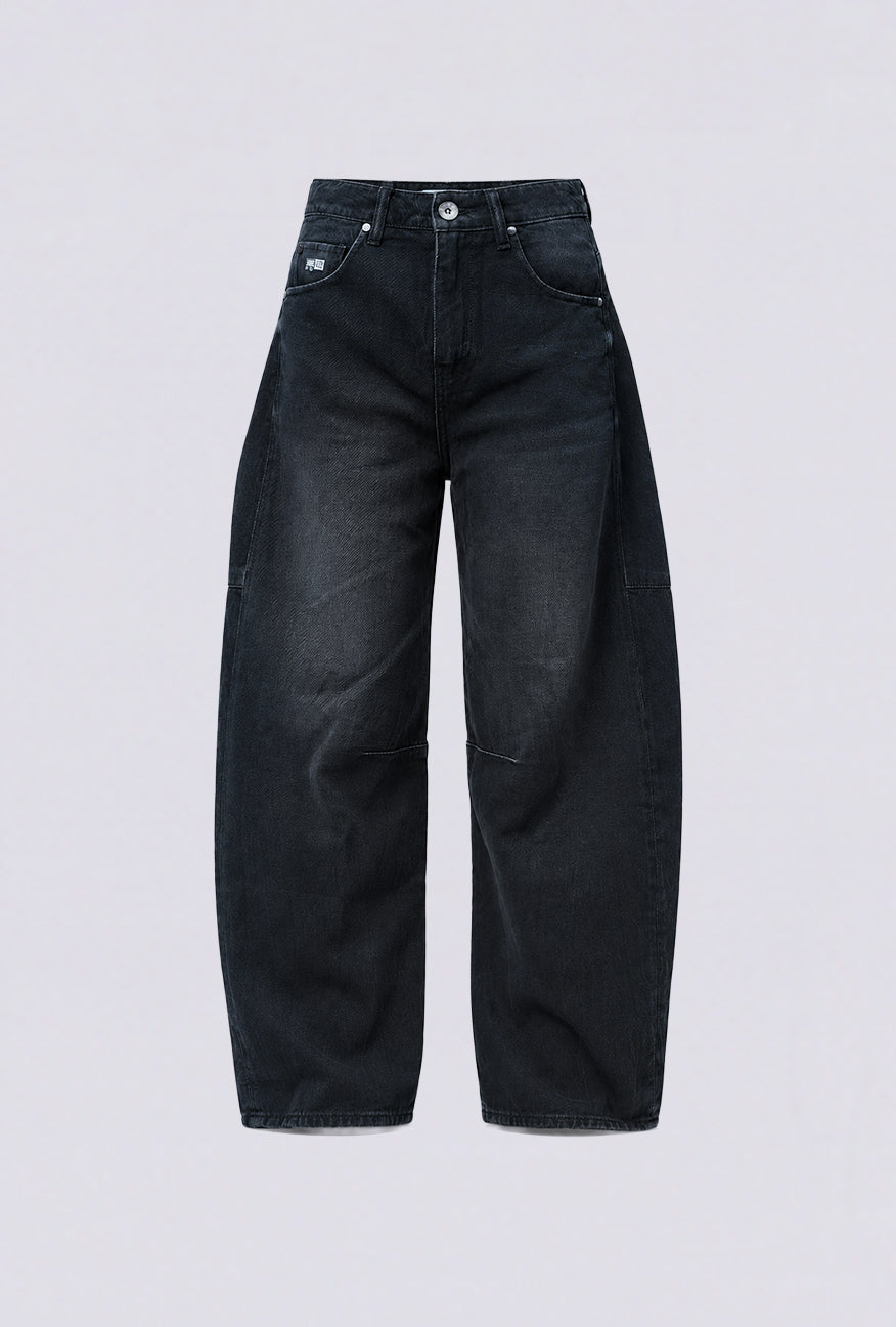 Jeans Barrel Sora Dark Grey