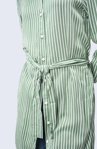Dress Lengan Panjang Mellya White Green