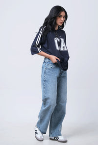 T-Shirt Lengan Pendek Nadlin Navy