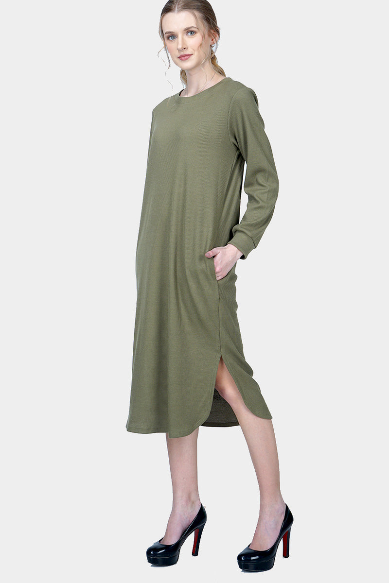Dress Lengan Panjang Brina Green