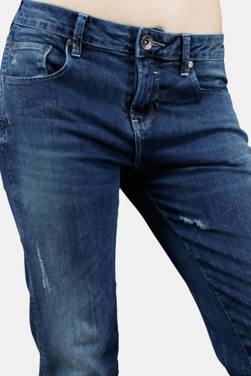 Jeans Skinny 83 Series Medium Blue Raw Handmade