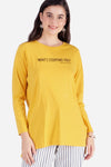 T-Shirt Lengan Panjang Eabha Mustard