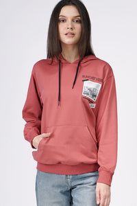 Sweater Hoodie  Fara Dark Pink